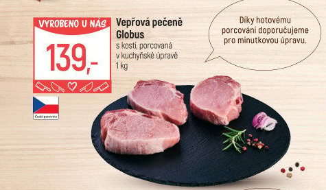 Vepřová pečeně s kostí Globus