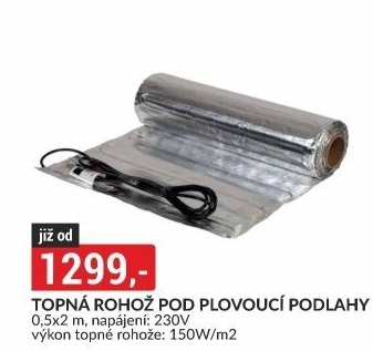 Topná rohož pod plovoucí podlahy Heating Mercado