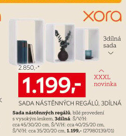 SADA NÁSTĚNNÝCH REGÁLŮ