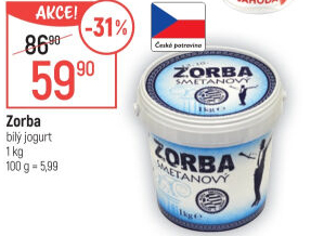 Bílý jogurt řecký Zorba