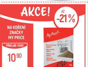 Koření Pepř černý mletý My Price