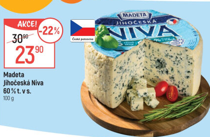 Sýr Niva Jihočeská 60% Madeta