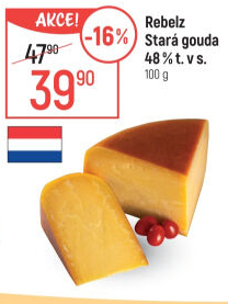 Sýr Rebelz stará gouda 48%