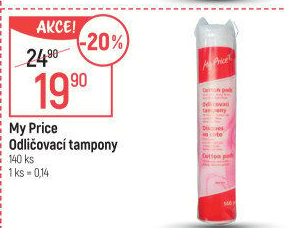 Odličovací tampony My Price