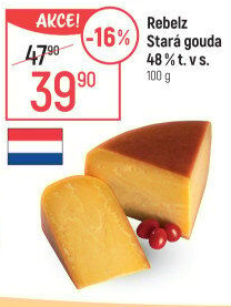 Sýr Rebelz stará gouda 48%