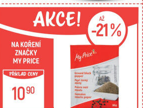 Koření Pepř černý mletý My Price