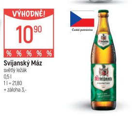Pivo světlý ležák 11° Svijanský Máz Svijany