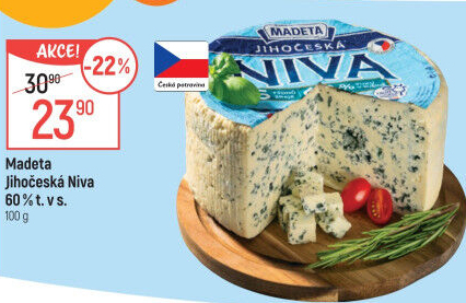 Sýr Niva Jihočeská 60% Madeta
