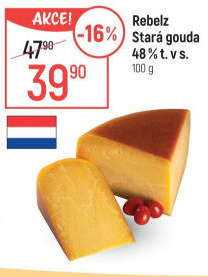 Sýr Rebelz stará gouda 48%