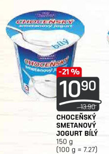 Bílý jogurt smetanový Choceňský