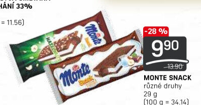 Dezert mléčný Monte Snack Zott