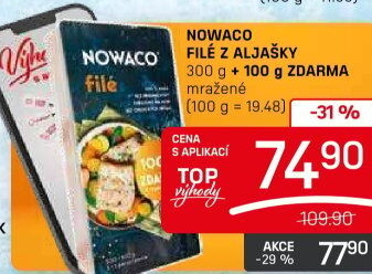 Filé z Aljašky mražené Nowaco