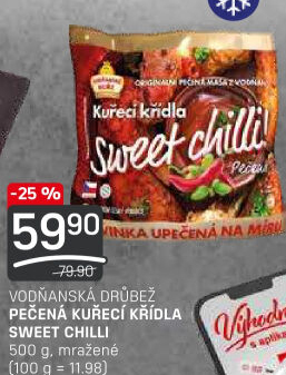 Kuřecí křídla pečená mražená Sweet chilli Vodňanské kuře