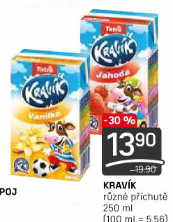 Nápoj mléko ochucené Kravík Tatra