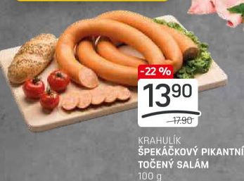 Salám špekáčkový pikantní točený Krahulík