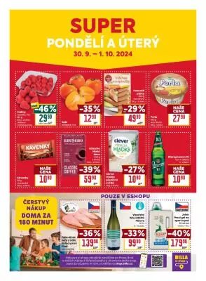 akční leták BILLA 25.9.2024-1.10.2024