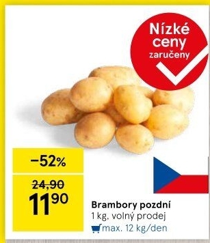 Brambory konzumní pozdní