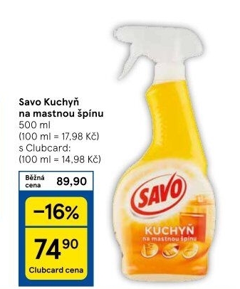 Čistič kuchyně ve spreji Savo