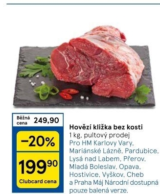 Hovězí přední bez kosti - kližka