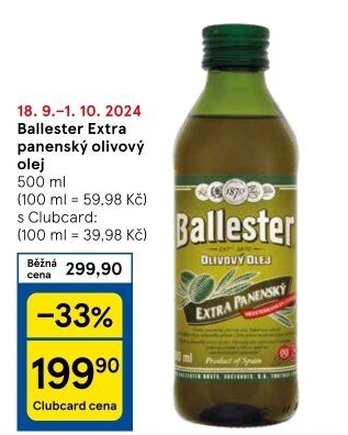 Olivový olej extra panenský Ballester