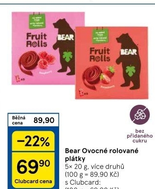Ovocné pásky Bear Yoyo