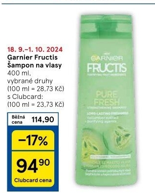 Šampon Fructis Garnier