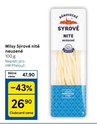 Sýrové nitě Bánovecké Milsy