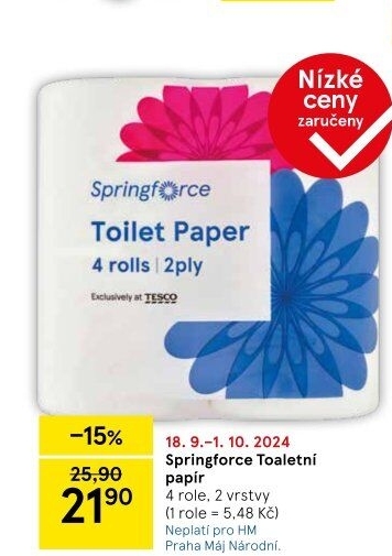 Toaletní papír 2vrstvý Springforce