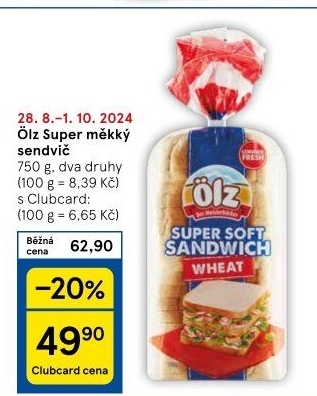 Toustový chléb Sandwich Soft Ölz