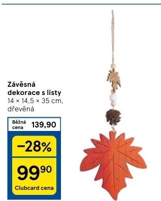 Dřevěná závěsná dekorace