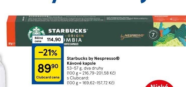 Kapsle Nespresso Starbucks