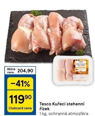 Kuřecí stehenní řízky Tesco