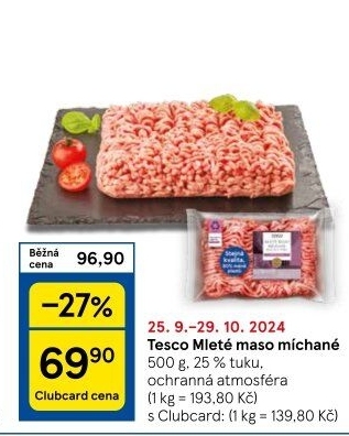 Mleté maso mix Tesco