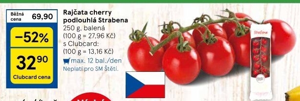 Rajčata cherry keříková Čerstvě utrženo