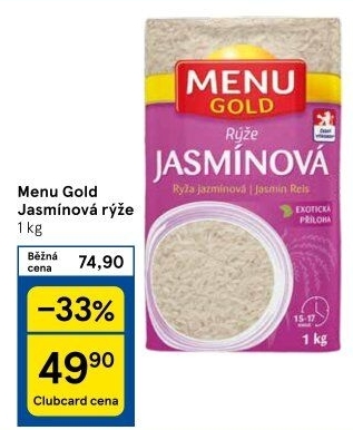 Rýže jasmínová Menu Gold