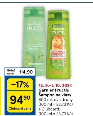 Šampon Fructis Garnier