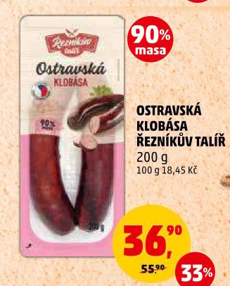 Ostravská klobása Řezníkův talíř