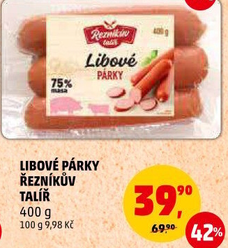Párky libové Řezníkův talíř