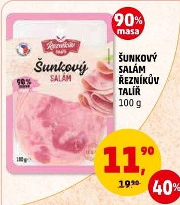 Salám šunkový Řezníkův talíř