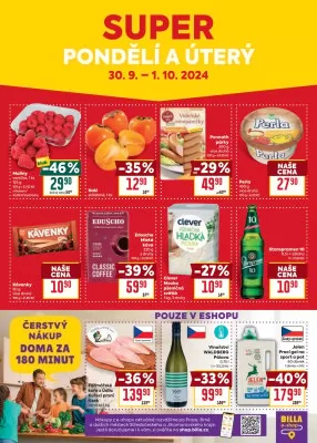 akční leták BILLA 25.9.2024-1.10.2024