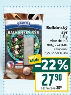 Balkánský sýr Madeta