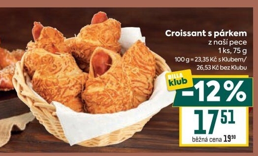 Croissant s párkem
