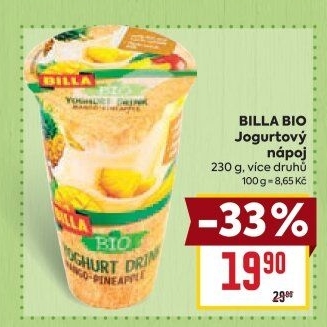 Jogurtový nápoj Bio Billa