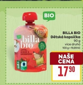 Kapsička ovocná Bio Billa