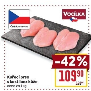 Kuřecí prsa s kostí Vocílka