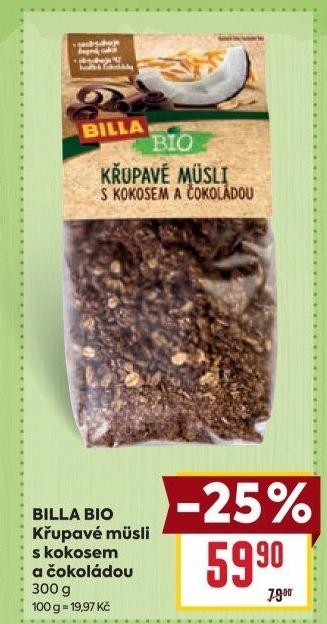 Müsli křupavé Naše Bio Billa