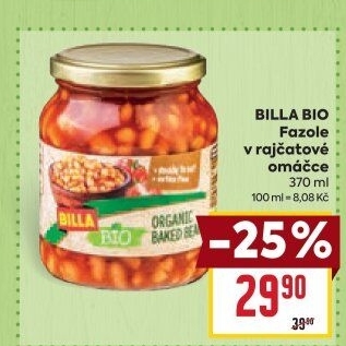 Pečené fazole v rajčatové omáčce Bio Billa