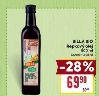 Řepkový olej Bio Billa