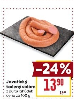 Salám javořický točený