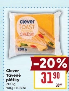 Sýr tavený plátky Clever